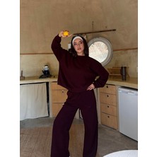 Soft Knit Crew-Burgundy