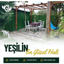 Msy Garden Fenc Dekoratif Çim Çit Paneli 130 cm x 10 mt - Bahçe Duvarı Gizleme ve Gölgelik Yapay Sarmaşık Panel