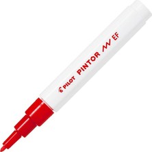 Pilot Pintor Keçeli Markör Dekor Boya Kalemi (Ef) Kırmızı Sw-Pt-Ef-R (6 Lı Paket)