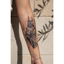 Dövme Kutusu Geometrik Anubis ve Antik Mısır Temalı Dövme - Yarı Kalıcı / 1 Ay Kalıcı Tattoo