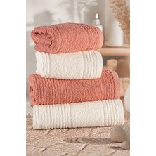 Isessia Sera 4'lü Banyo Havlu Seti Hamam Takımı 100% Pamuk