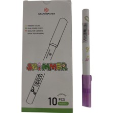 Brons Marker Kalem Işıltılı Mor S-R705 (10 Lu Paket)