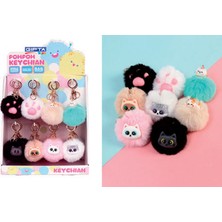 Gıpta Anahtarlık Pump Cats Pompom 6 Renk 24 Lü