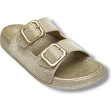 Pienn 20061-011-26 Anatomik Simli Çift Tokalı Kadın Terlik