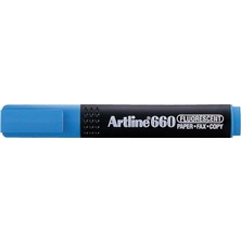 Artline Fosforlu Kalem Kesik Uç: 1,0-4,0 Mm Açık Mavi 660 (12 Li Paket)