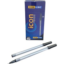Silka Linc İcon Tükenmez Kalem 1 Mm Siyah (50 Li Paket)
