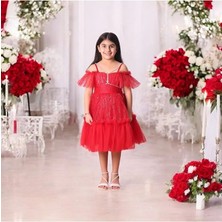 Ahsenim Bebe Sim Ipli Kısa Kız Çocuk Abiye Elbise 5-10 Yaş