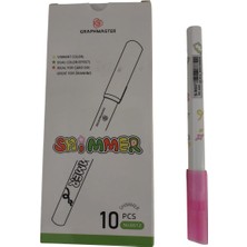 Brons Marker Kalem Işıltılı Pembe S-R607 (10 Lu Paket)