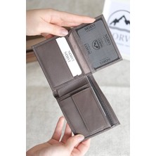 Norvi Leather Hakiki Deri Gizli Fermuarlı Erkek Cüzdan Kartlık