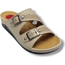 Serra 1162-26 Anatomik Masaj Taban Çift Tokalı Kadın Terlik