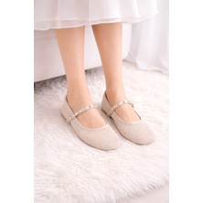 Melinta Shoes Melinta Fileli Toka Detay Kemerli Kadın Babet Ayakkabı