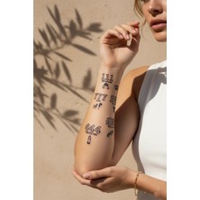 Dövme Kutusu Spiritüel Angel Numbers ve Minimalist Olumlama Sembolleri Tattoo - Yarı Kalıcı / 1 Ay Kalıcı