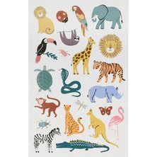 Meri Meri - Wild Animals Tattoo Sheet - Vahşi Hayvanlar Geçici Dövmeleri - 2'li