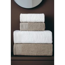 Isessia 4'lü Hamam Takımı Banyo Havlu Seti | 2 Adet 50X90 + 2 Adet 70X140 %100 Pamuk Yumuşak Havlu