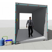 Sismist Dezenfektan, Kimyasal Kapı Girişi Püskürtme Tüneli 8 Metal Nozullu No:k1