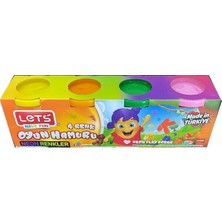  lets 4 renk neon oyun hamuru 440 gram l8440n