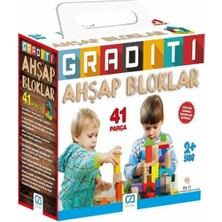 Ca Games Oyuncak Graditi 41 Parça Renkli Ahşap Bloklar 10010