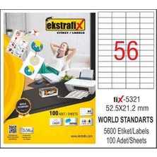  ekstrafix laser etiket 52,5x21,2mm fıx-5321 (100 lü paket)