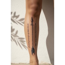 Dövme Kutusu Mistik Ok ve "take Every Chance" Yazılı Motto Tattoo - Yarı Kalıcı / 1 Ay Kalıcı