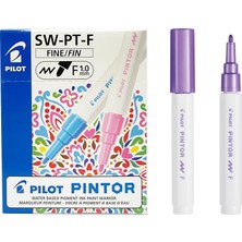Pilot Pintor Keçeli Markör Dekor Boya Kalemi (F) Metalik Mor Sw-Pt-F-Mv (6 Lı Paket)