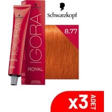 Igora Royal 8-77 Açık Kumral Yoğun Bakır 60ML-3LÜ
