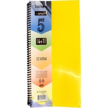  çınar ı m smart 125 yaprak a4 ayraçlı defter 4+1 4 kareli 1 çizgili (karışık renk 1 adet)
