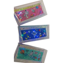  joyz ışıklı desenli kalem çantası astronot 3/s jy-0029-02 (karışık renk 1 adet)