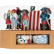 Meri Meri - Pirate Ship Cupcake Kit - Korsan Gemisi Cupcake Seti - 24'lü