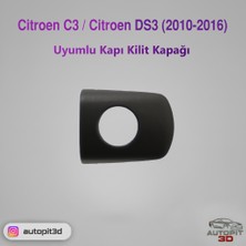 AutoPit 3D Cıtroen C3 / Ds3 (2010–2016) Uyumlu Kapı Kilit Kapağı