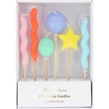 Meri Meri - Balon Mumlar - 6 Adet