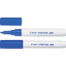  pilot pintor keçeli markör dekor boya kalemi (f) mavi sw-pt-f-l (6 lı paket)