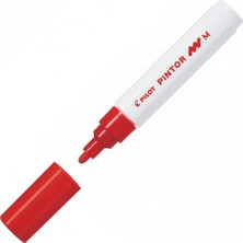 Pilot Pintor Keçeli Markör Dekor Boya Kalemi (M) Kırmızı Sw-Pt-M-R (6 Lı Paket)