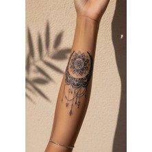 Dövme Kutusu Mandala ve Lotus Çiçeği Dövme - Yarı Kalıcı / 1 Ay Kalıcı Tattoo