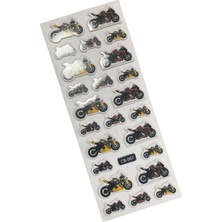 Ticon Puffy Sticker Motorsiklet Tps-012/8 (20 Li Paket)