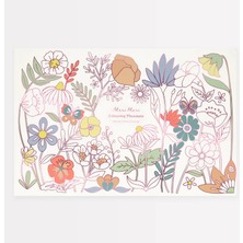 Meri Meri - Butterflies & Flowers Colouring Placemats - Kelebekler & Çiçekler Boyama Amerikan Servisleri (x8)