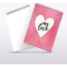  my mia art motto bloknot seri my love not defteri 12x17 cm