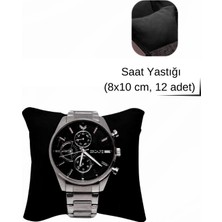 Yaman Hediyelik Saat Yastığı, Saat Kutusu Yastığı Siyah Süet ( 8X10 Cm, 12 Adet)