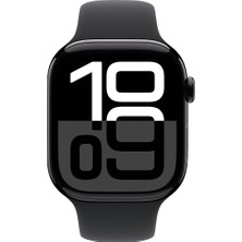 Apple Watch Series 10 Gps 46MM Simsiyah Alüminyum Kasa ve Siyah Spor Kordon Akıllı Saat Teşhir (Açıklamayı Okuyunuz)