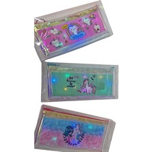  joyz ışıklı desenli kalem çantası unicorn 3/s jy-0029-03 (karışık renk 1 adet)