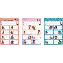  keskin color moana ders programlı 3 lü okul etiketi