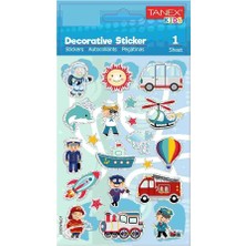  tanex ulaşım araçları serisi etiket sticker tnx-25151