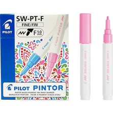 Pilot Pintor Keçeli Markör Dekor Boya Kalemi (F) Pembe Sw-Pt-F-P (6 Lı Paket)