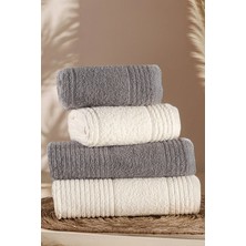 Isessia Sera 4'lü Banyo Havlu Seti Hamam Takımı 100% Pamuk