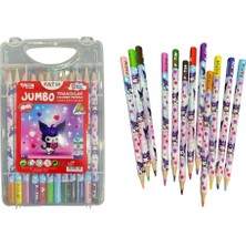 Fatih Hello Kids Jumbo Üçgen Kuru Boya Kalemi 12 Renk Çantalı Fa18314kb12rtb