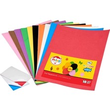 Mileo Eva Yapışkanlı 20X30Cm 10 Lu Karışık Renkler 1746