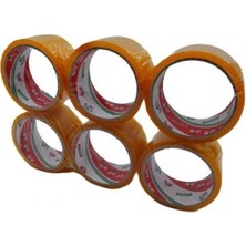  vege şeffaf paketleme bandı koli bandı 48mm x 40 metre (6 lı paket)