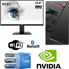 MSI Şafak-Ofis Pc 24" Monitörlü Intel Core I5 12400F  Gt 4gb 16GB Ram 500GB M.2 SSD 600W Win 11 Pro Wi-Fi Masaüstü Ofis ve Öğrenci Bilgisayarı Seti