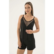 Sevim 17453 Kadın Ince Askılı Şort Takım