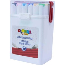  globox keçeli kalem çift uçlu 24 renk 3682