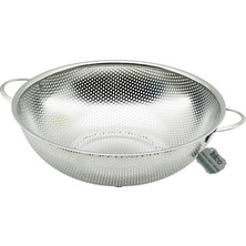 Krm 28CM  Metal Kulplu  Çelik Sepet Süzgeç Ince Tel Ayaklı (5047) Krm